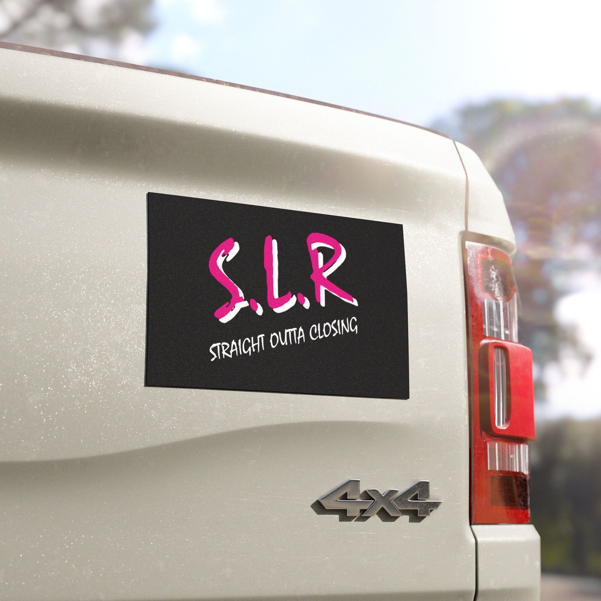 Straight Out Of Closing Car Magnet