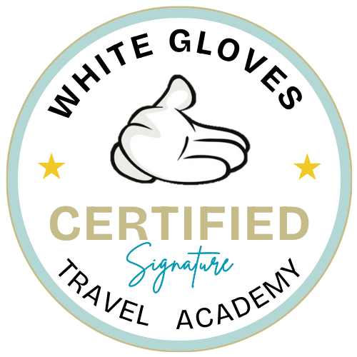 White Gloves Travel Academy Signature Certification Logo