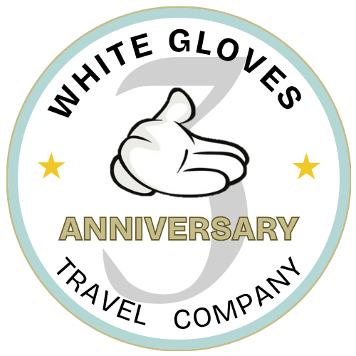 White Gloves Travel Company - 3 -year anniversary badge