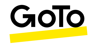 A black and yellow logo for goto on a white background.