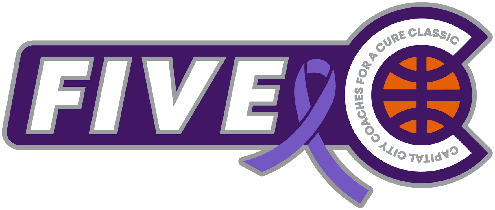 A logo for five coaches for a cure classic
