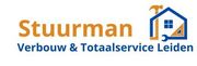 Stuurman logo with orange and blue house icon and text &ldquo;Verbouw & Totaalservice Leiden&rdquo;