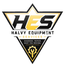 HES Halvy Equipment Services logo with black and gold triangle, wrench, and &ldquo;Diagnose. Repair. Keep You Moving&rdquo; tagline