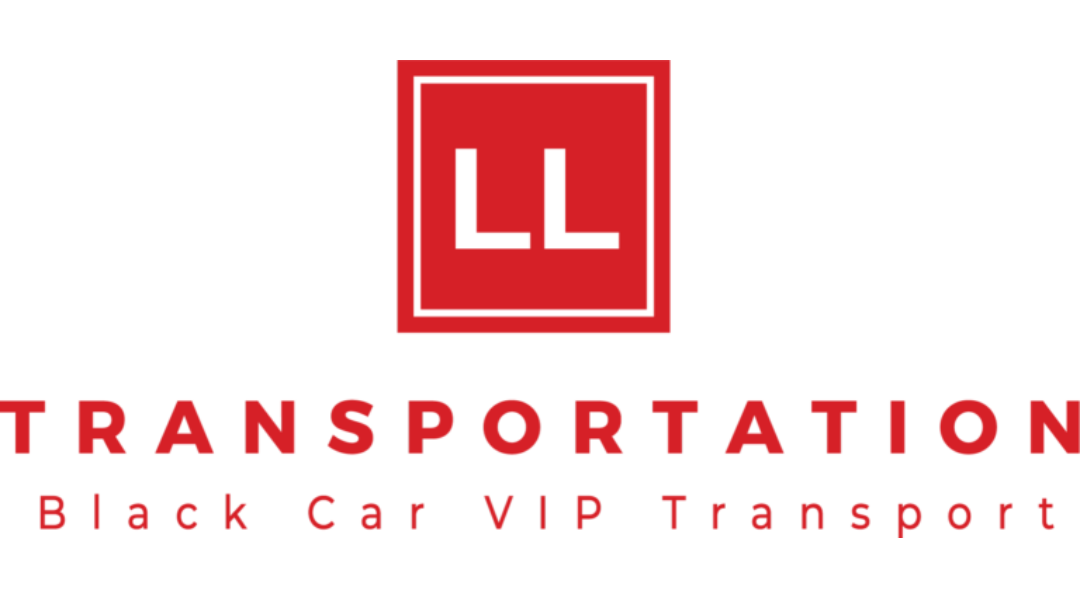 LL Transportation logo with red “LL” icon and black text “Black Car VIP Transport”