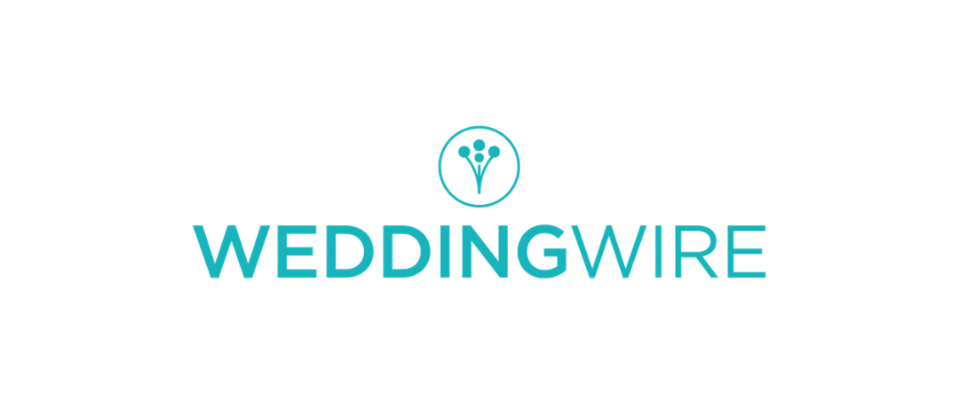 WeddingWire logo in teal with a light bulb and heart icon above the wordmark
