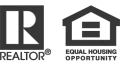 REALTOR and Equal Housing Opportunity logos in black and white.