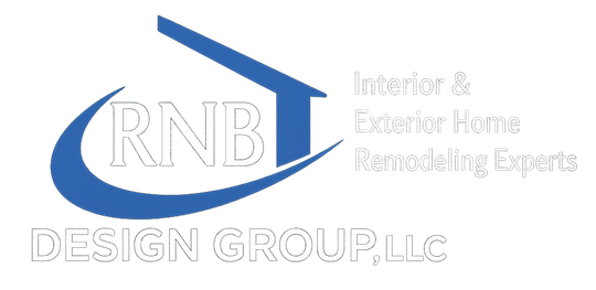 RNB Design Group LLC logo with blue house outline and &ldquo;Interior & Exterior Home Remodeling Experts&rdquo; text