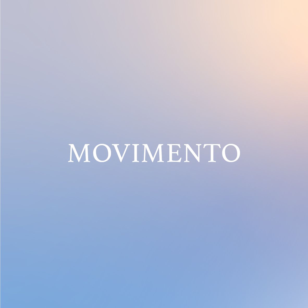 La parola movimento è su sfondo blu