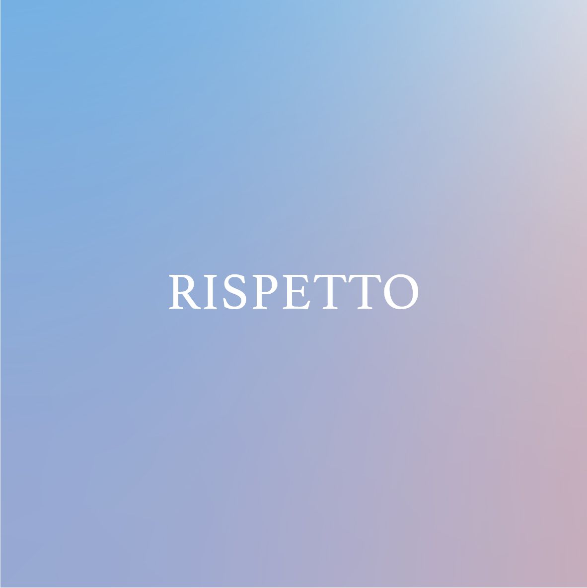 La parola rispetto è su uno sfondo blu e rosa