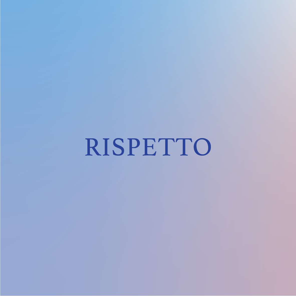 La parola rispetto è su sfondo blu e rosa