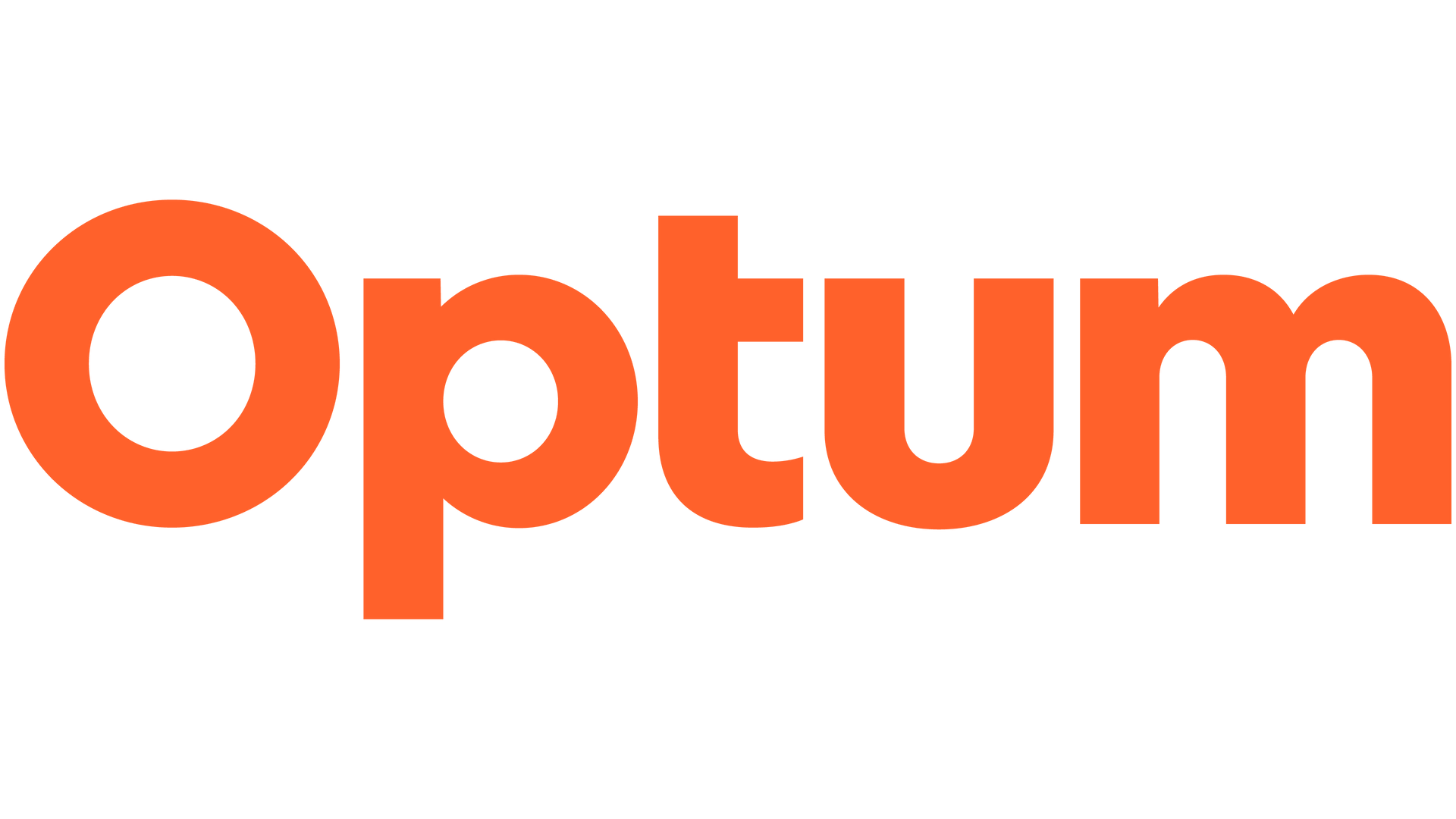 Orange Optum logo on a white background