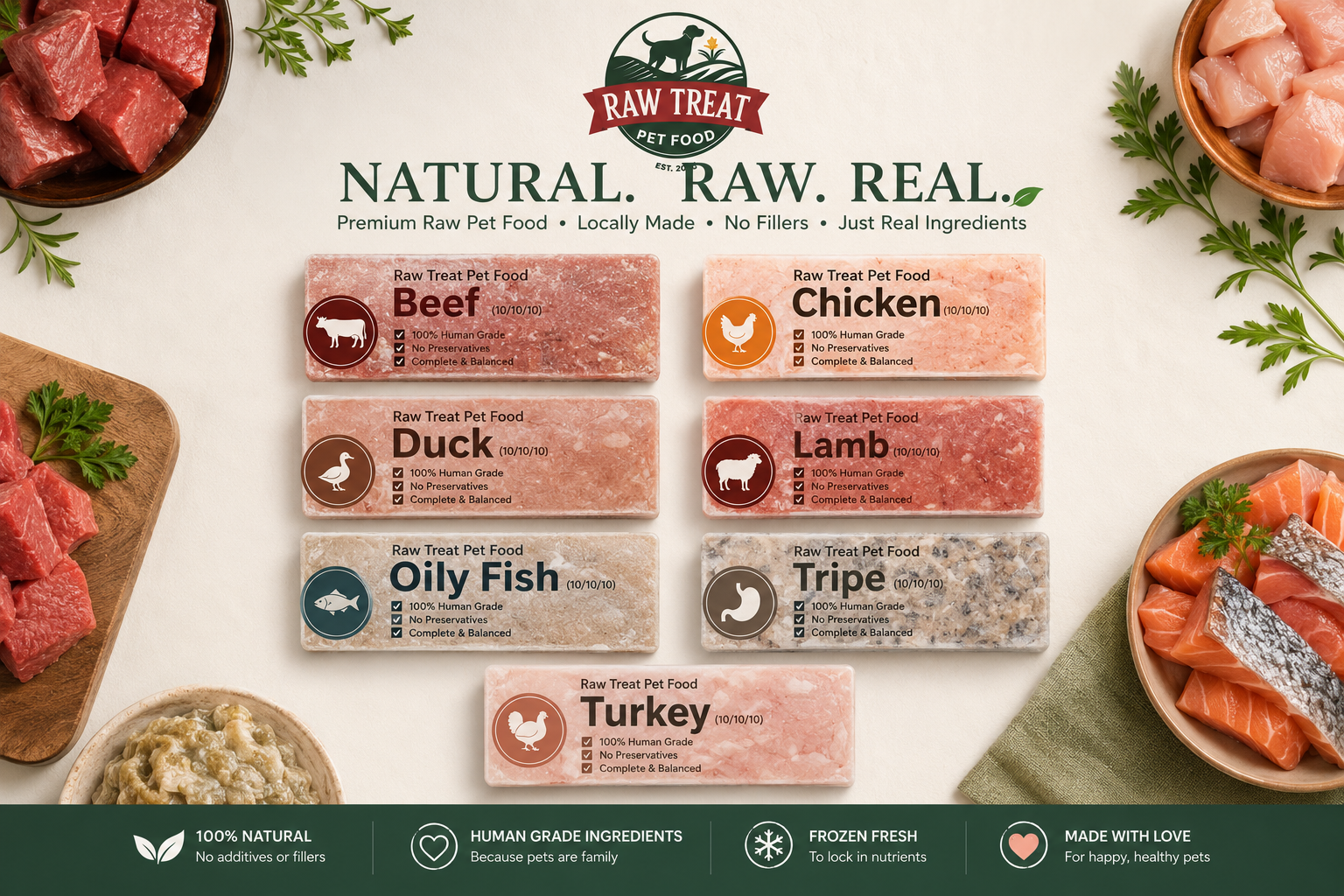Raw Treat Meals - 20 Pack