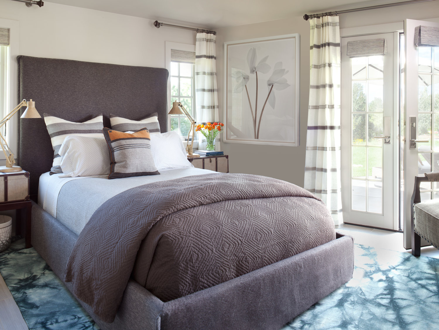 High-end pool house and guest quarters interior design by Ashley ...