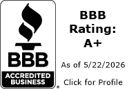 Blue BBB logo with a torch icon.