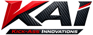 KAI logo in red and black with “Kick-Ass Innovations” tagline