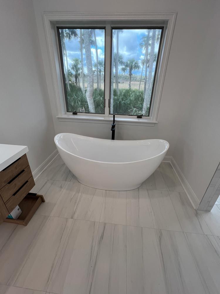 Bathtub installed