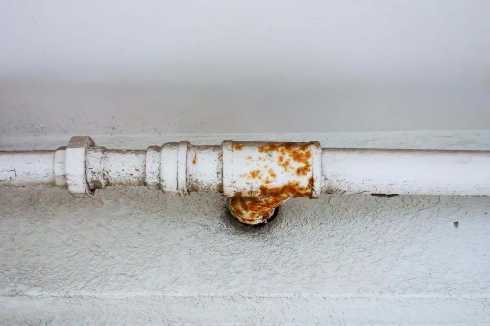 Rusted steel pipe
