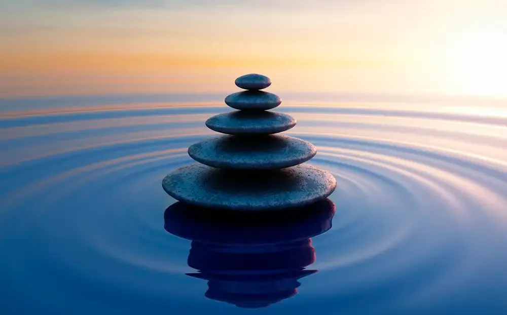 rock sculpture in water