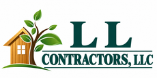 The logo for L L Contractors, LLC shows a house with a tree in front of it.