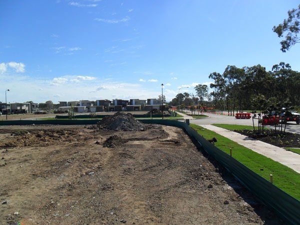 Subdivision landscaping work