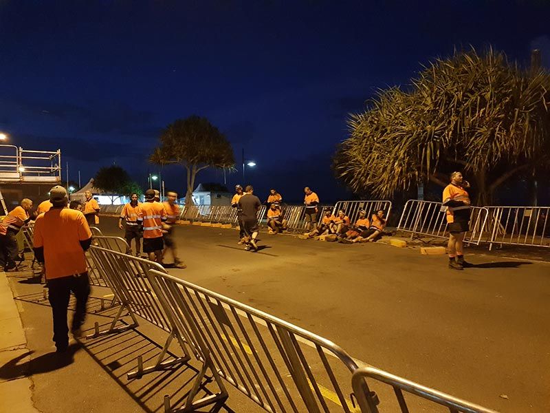 Advanced Group intalling temporary event fencing prior to event