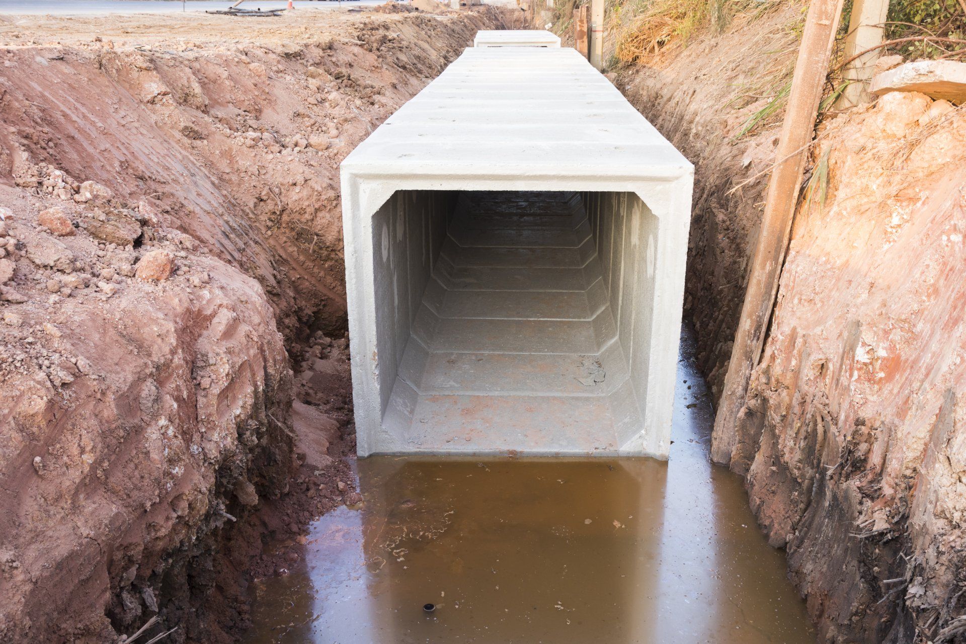 Advanced Group installing surface water drainage pipes