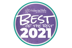 Purple circular badge reading “Best of the Best 2021” with a teal border
