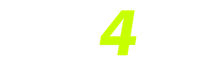 A green number four is floating in the air on a white background.