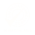 White logo: Circle with text, 