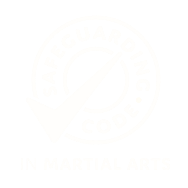 White logo: Circle with text, 