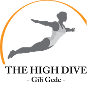 A logo for the high dive by gili gede