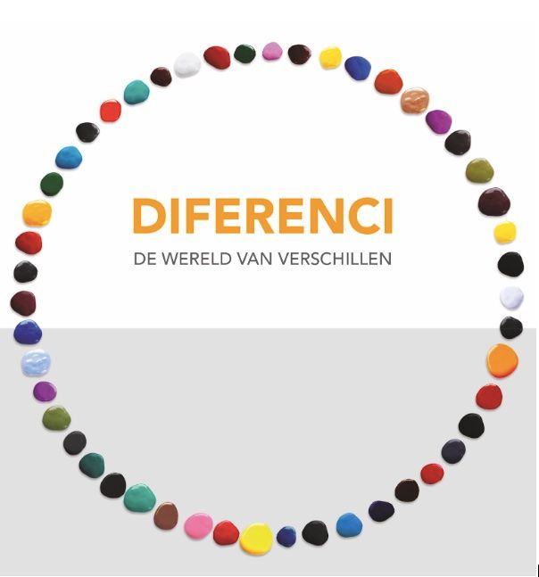 Circular logo with colorful dots and the text “DIFERENCI” and “DE WERELD VAN VERSCHILLEN”