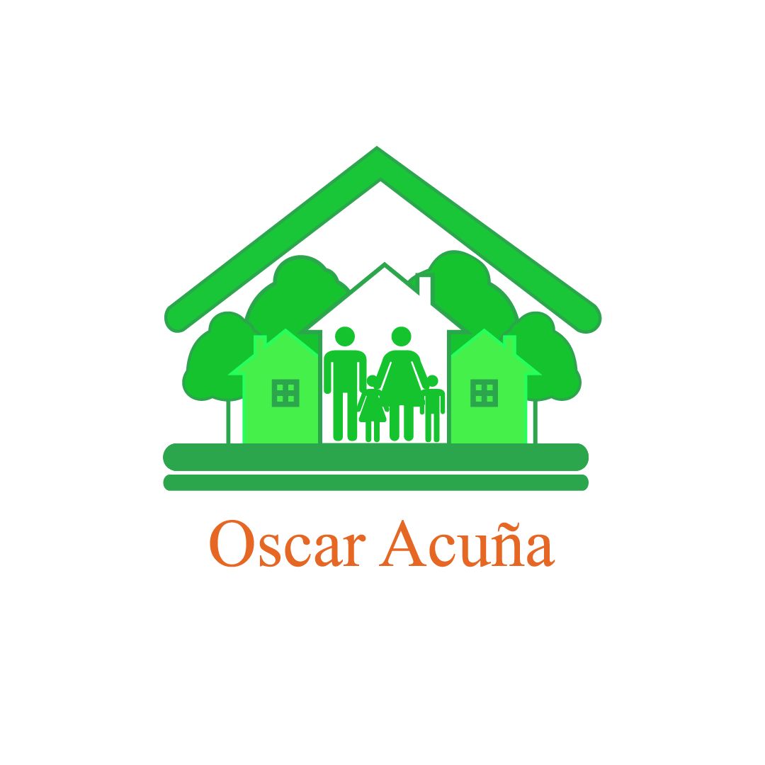 Un icono verde de una casa y una familia con el texto 