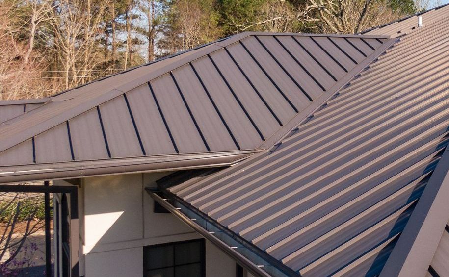 A Close Up of a Metal Roof on a House — Apex Roofing Group in Yamba, NSW
