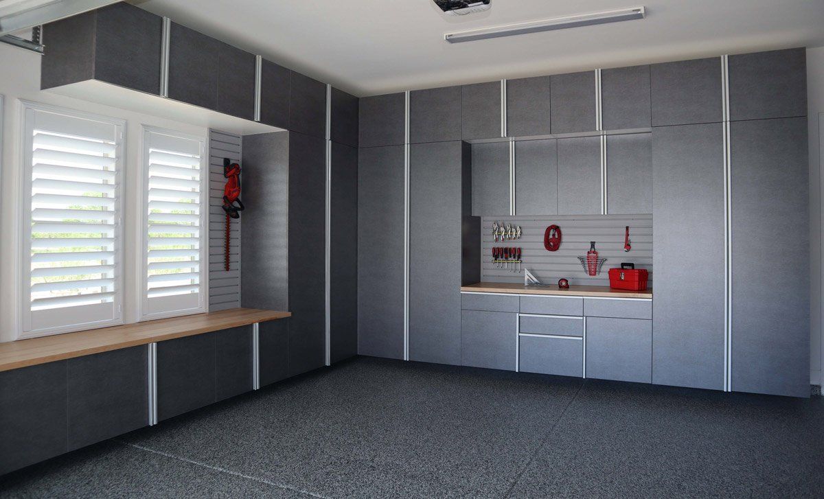 Pewter Custom Garage Cabinets