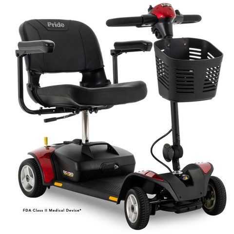 Go Elite Traveler 4-Wheel 12-Amp Red Travel Scooter