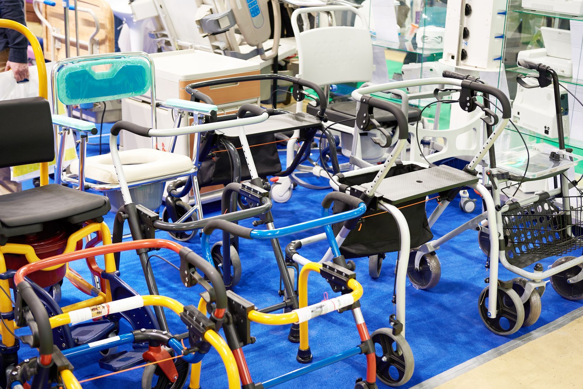 Walkers for disabled or elderly people.
