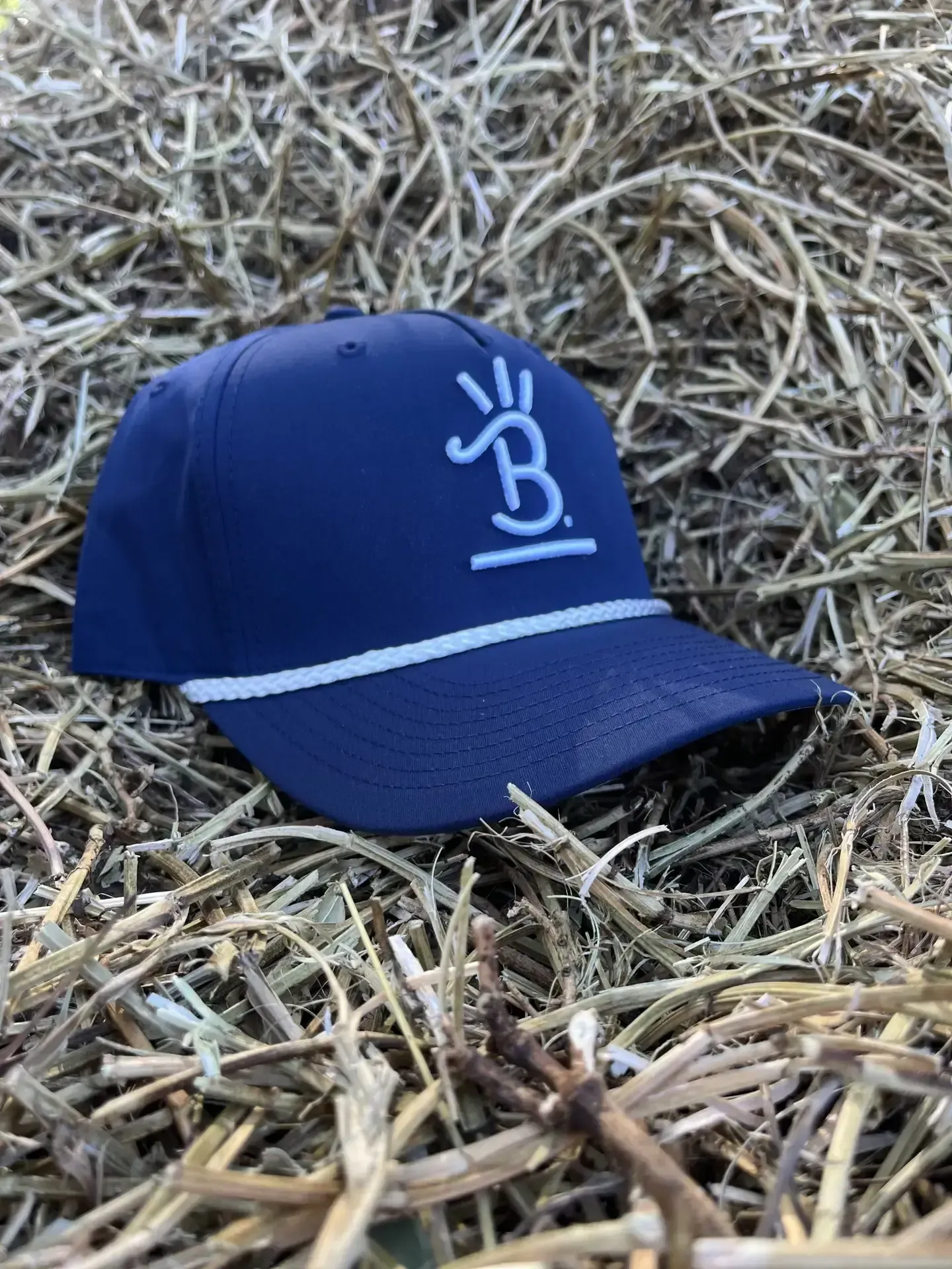 Navy Embossed Brand