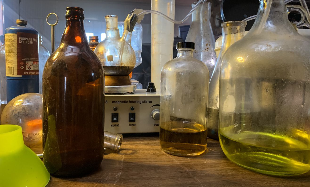 meth equipment in an apartment