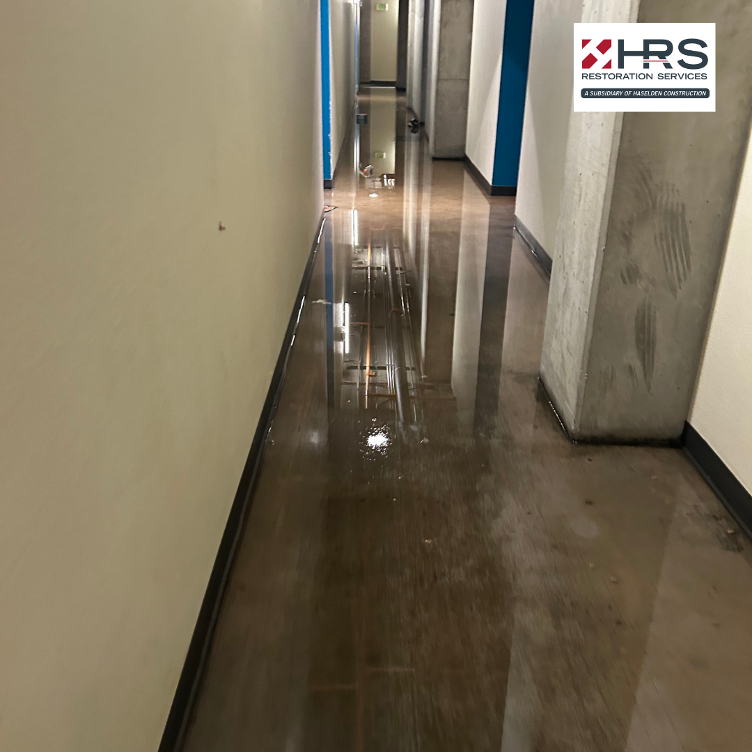 HRS team performing commercial water extraction and flood response in Meridian, CO