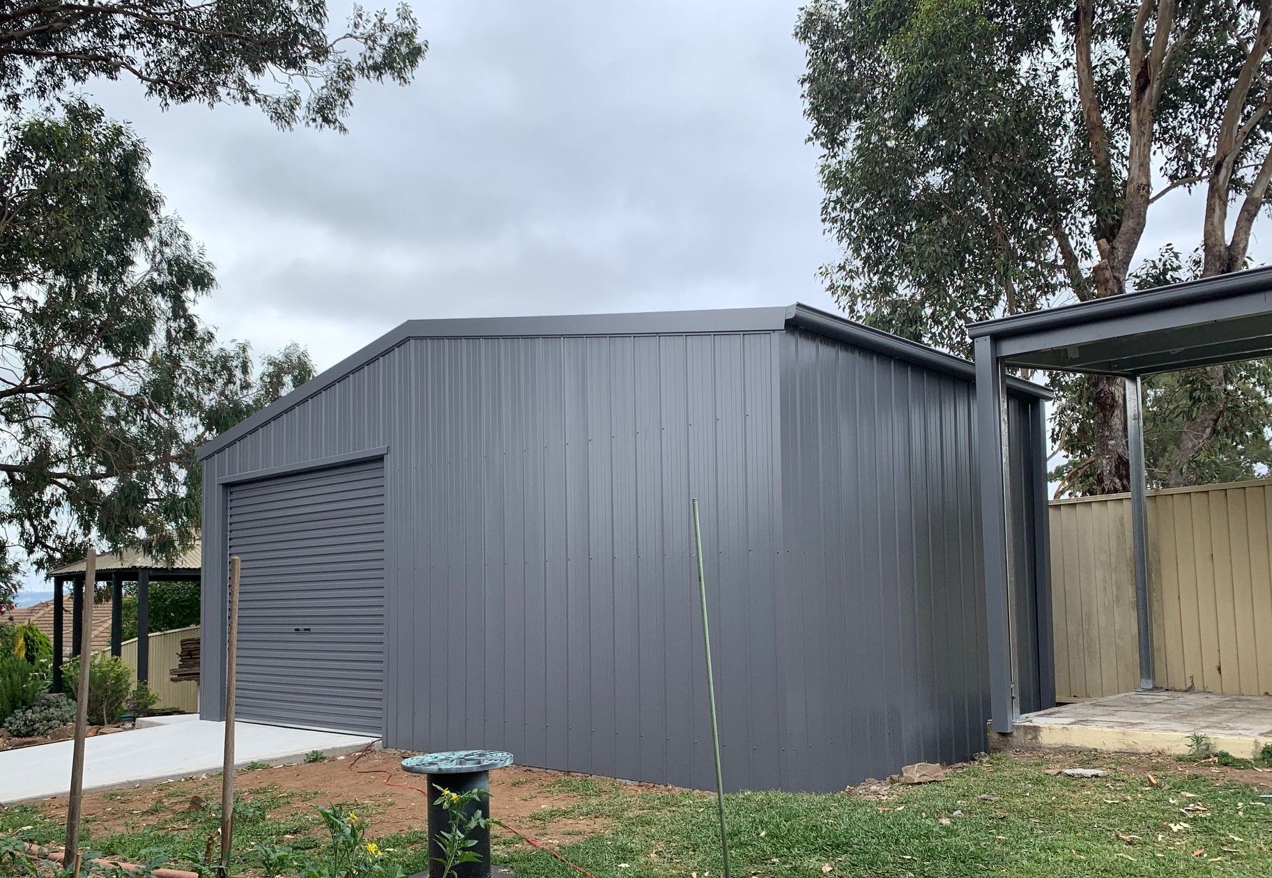 Grey Colorbond Residential Shed — ShedPro Constructions in Raymond Terrace, NSW