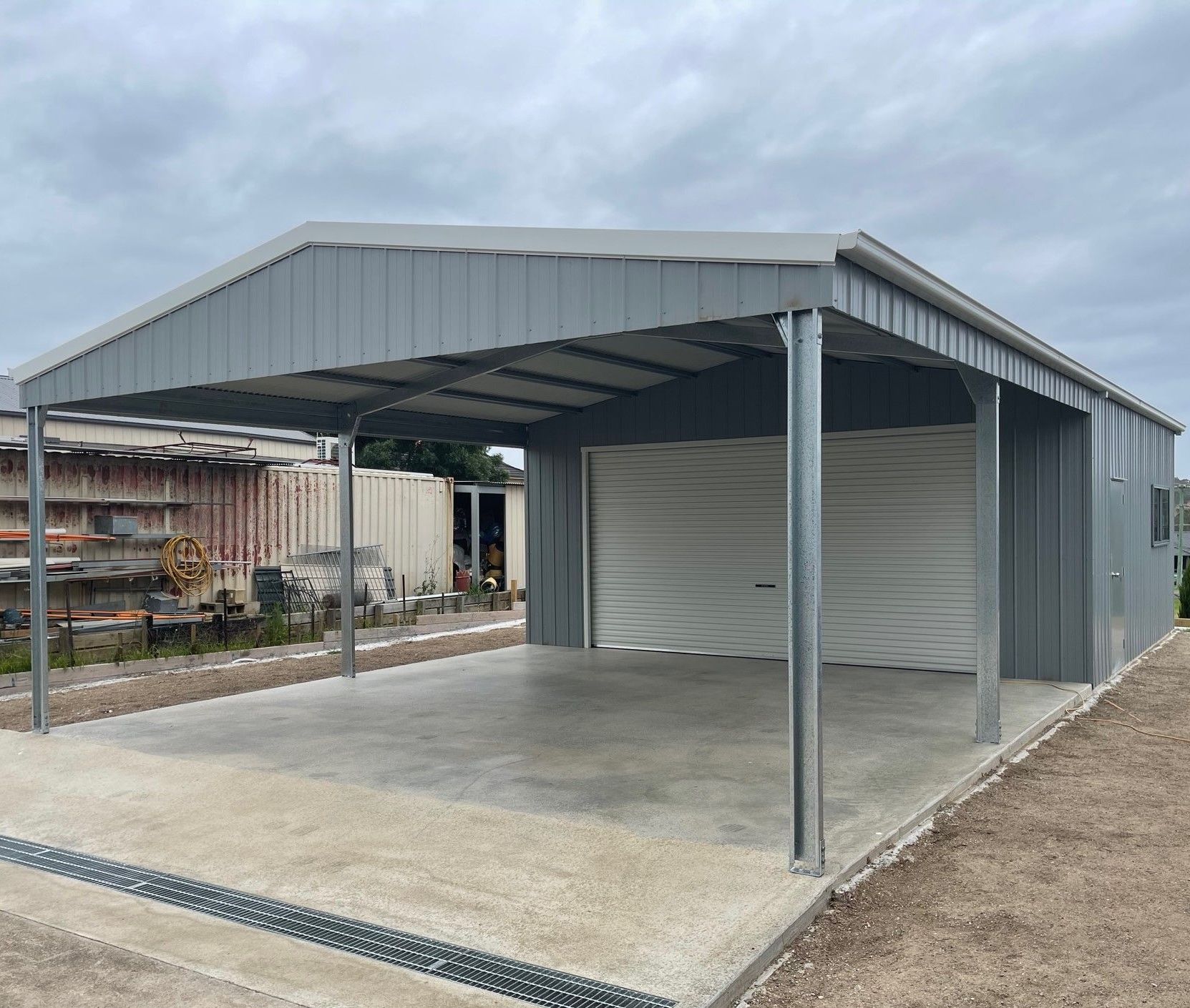 SHED AND LARGE GARAPORT CAMDEN HAVEN — ShedPro Constructions in Darawank, NSW