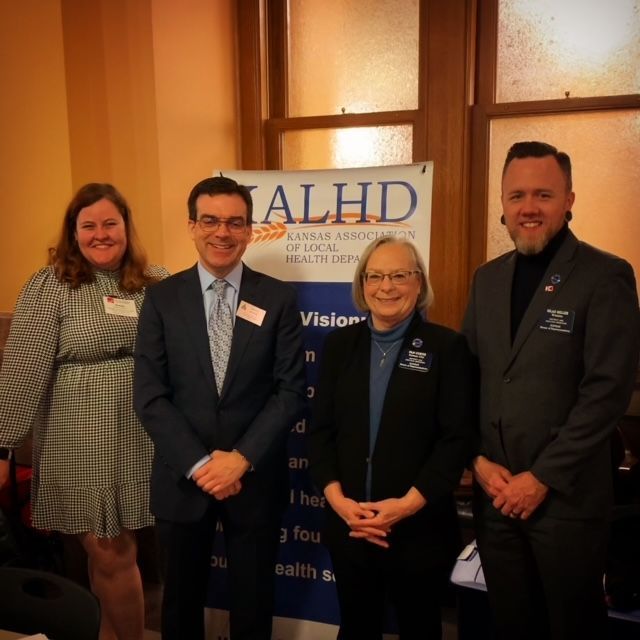 Rep Silas Miller and I visiting with Kansas Association of Local Health Departments