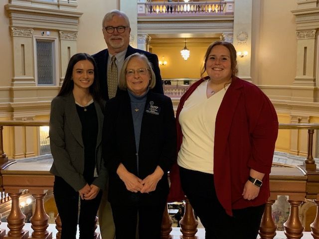 Rep Jerry Stogsdill and me with our interns Jillian and Shannon