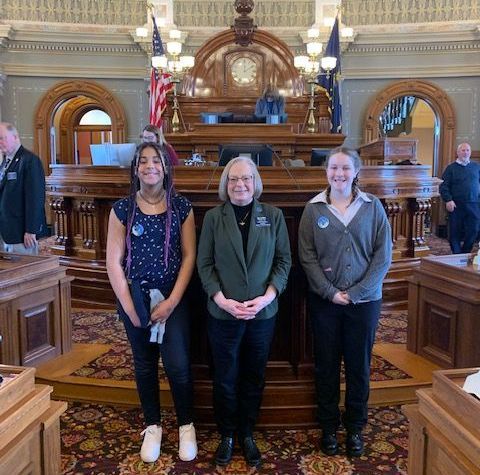Pleasure to have Eve and Audi spend the day with me serving as Legislative Pages.
