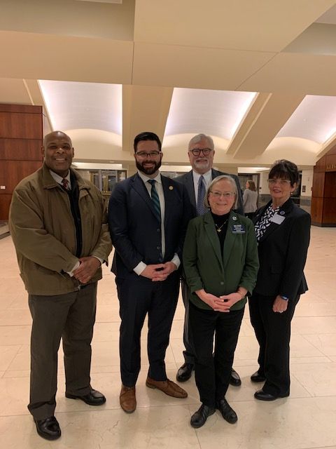 Enjoyed visiting with Mayor Tyrone Garner, Chairman Mike Kelly, Johnson County Board along with Rep Jerry Stogsdill and Rep Lynn Melton following the Governor’s State of the State Address.