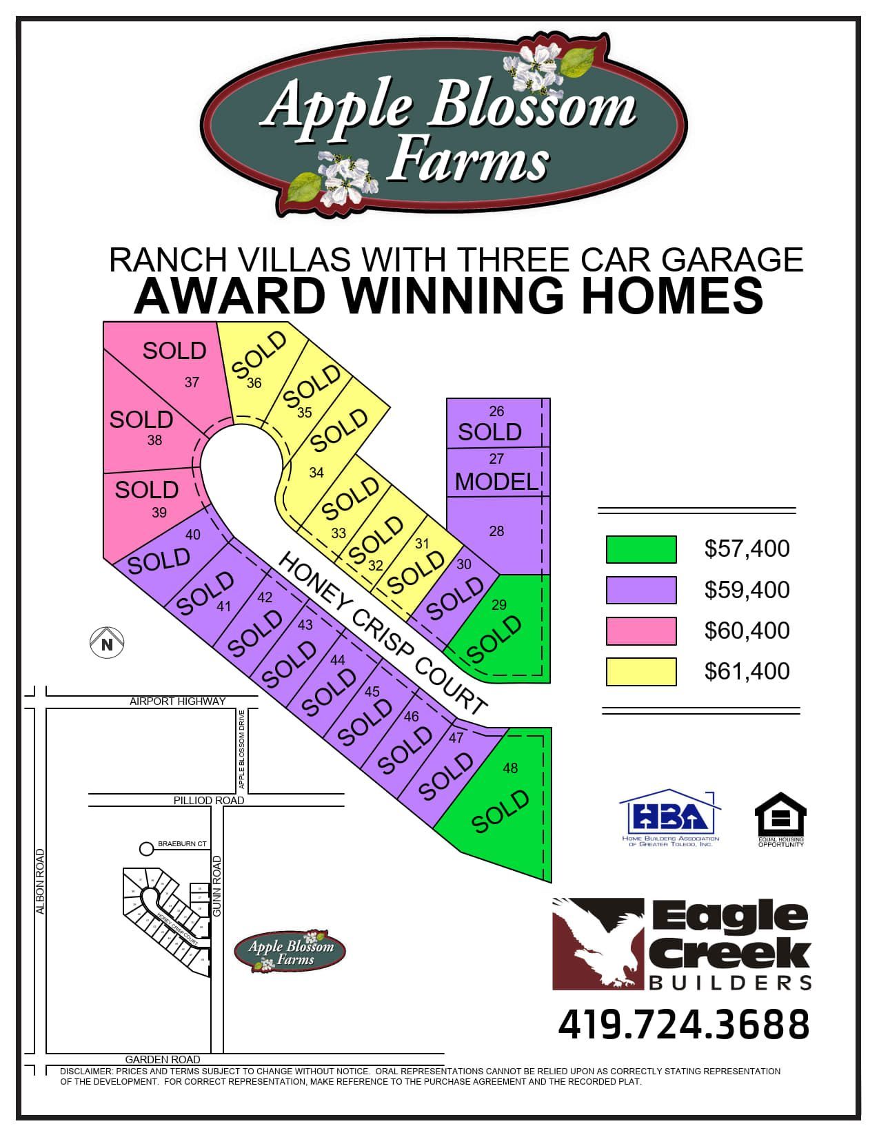 Apple Blossom Farms Plat Map - Eagle Creek Builders