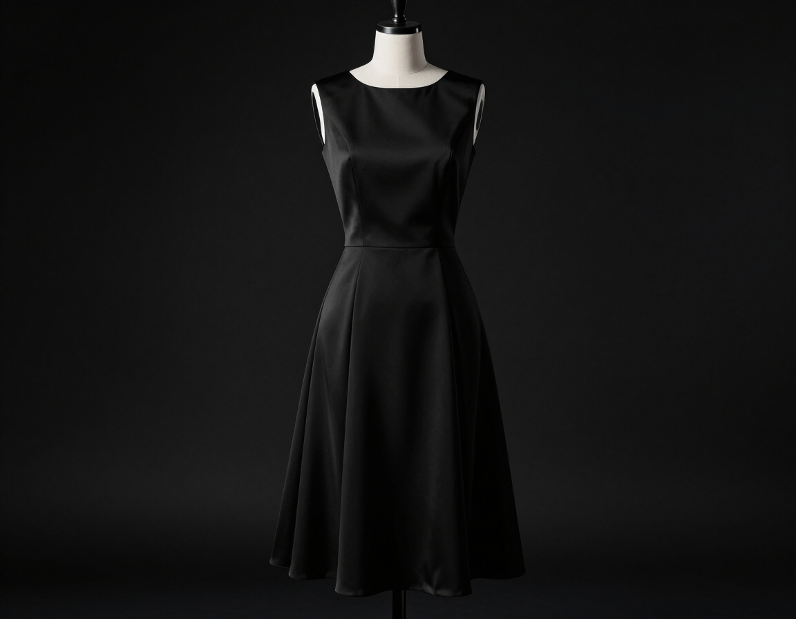 Vestido midi preto