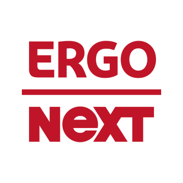 ERGO NEXT logo in red text on a white background