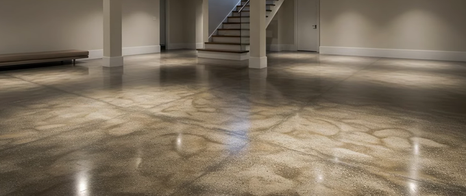 Polished Concrete with Stain Design